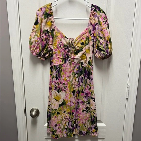 h&m purple puff sleeve dress H&M Trend Conscious Maxi Lyocell Purple Puff Sleeve DRESS sz XS Bloggers  Fav